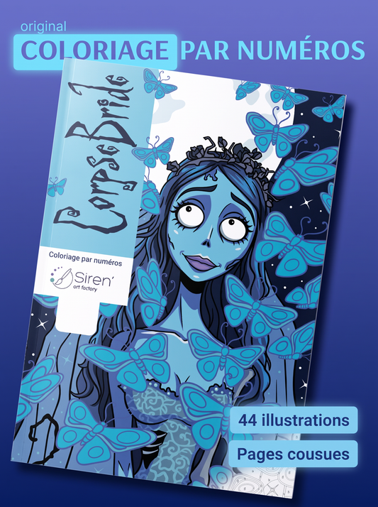 Corpse Bride Color by Number Coloring Book