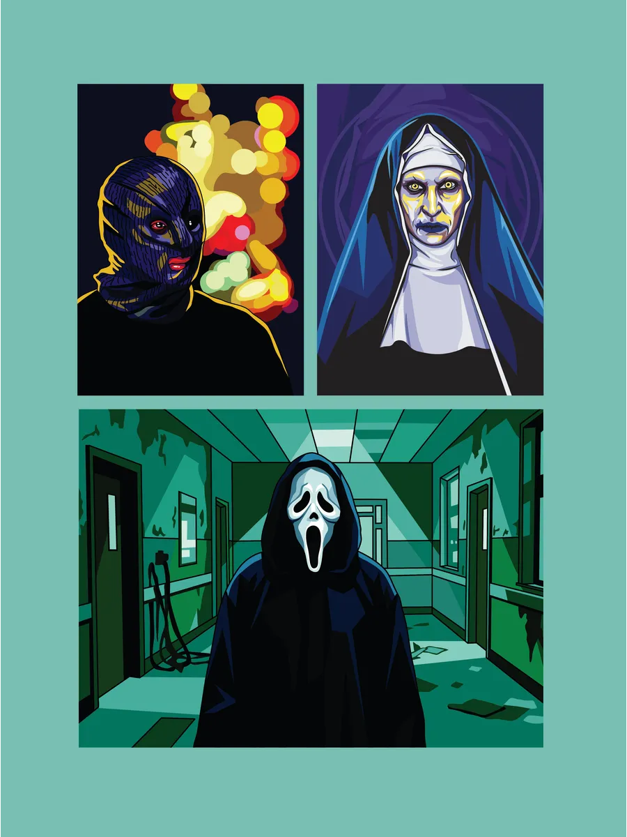 Horror. Paint by numbers