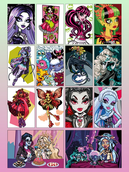 Monster High. Paint by number