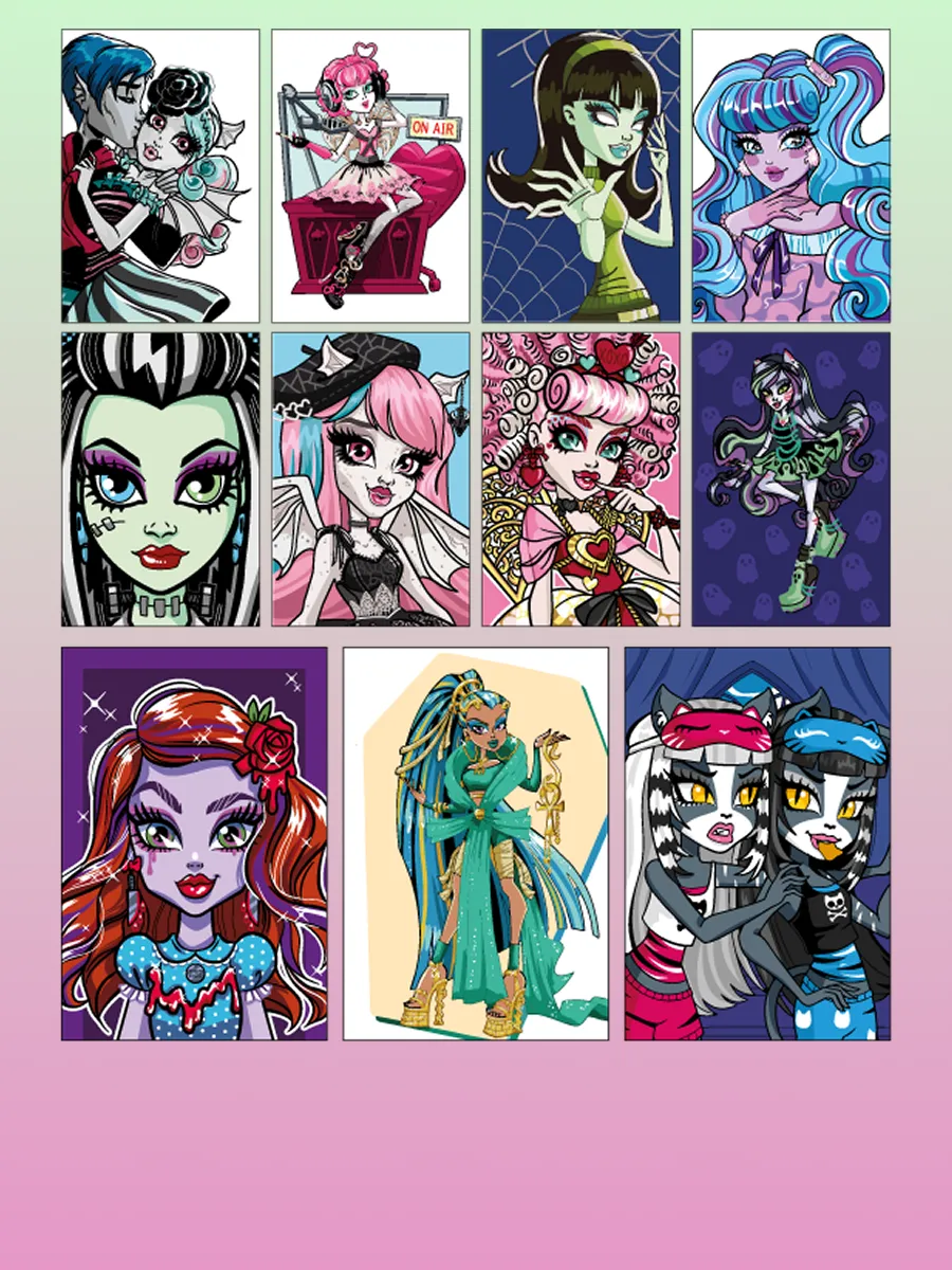 Monster High. Paint by number