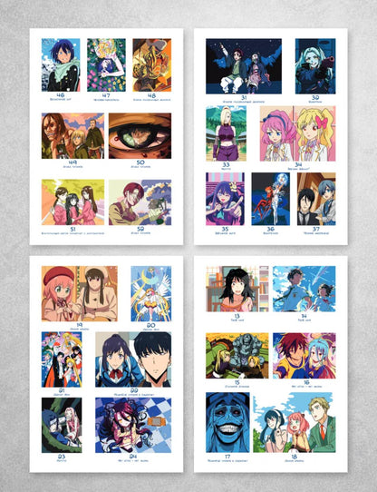 Favorite anime. Color by numbers