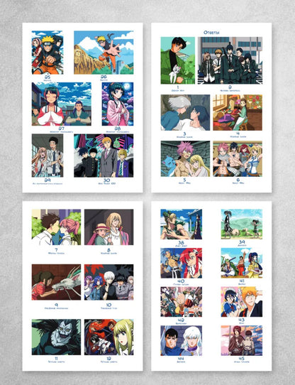 Favorite anime. Color by numbers