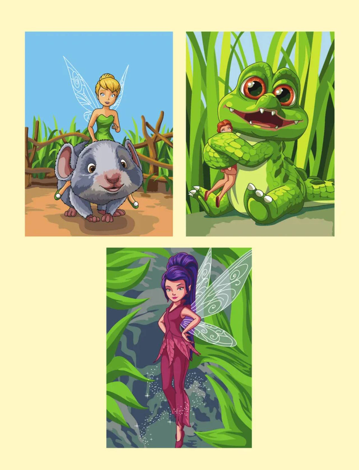 Magical Fairies. Color by Numbers
