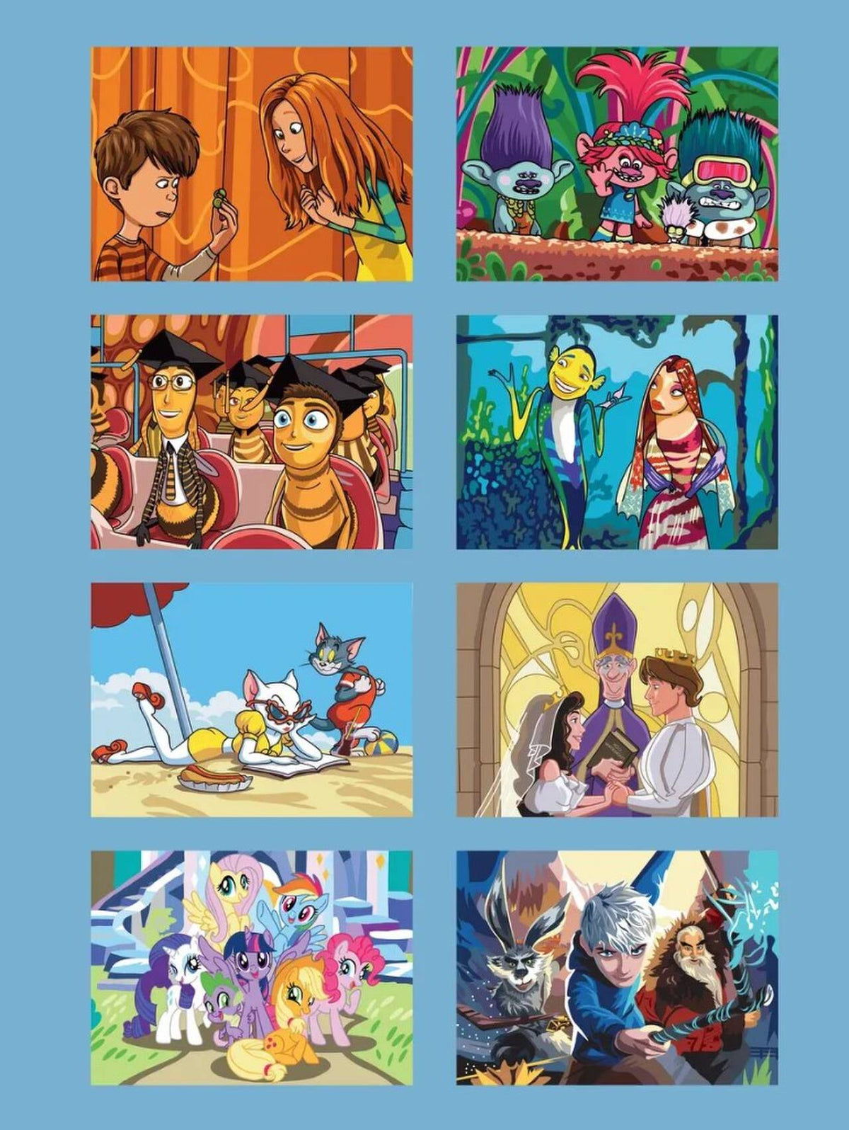 Favorite Cartoons. Color by Numbers