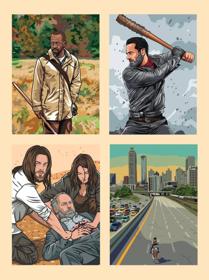 The Walking Dead: Coloring by Numbers