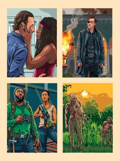 The Walking Dead: Coloring by Numbers
