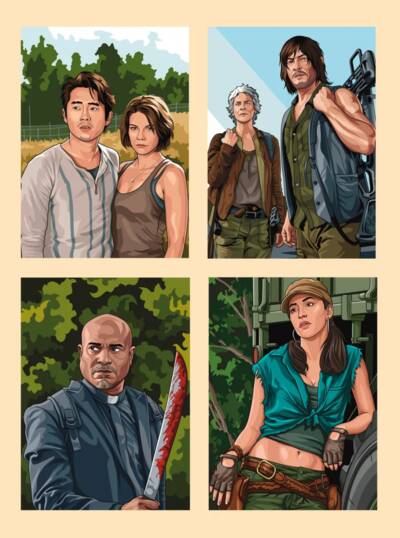 The Walking Dead: Coloring by Numbers